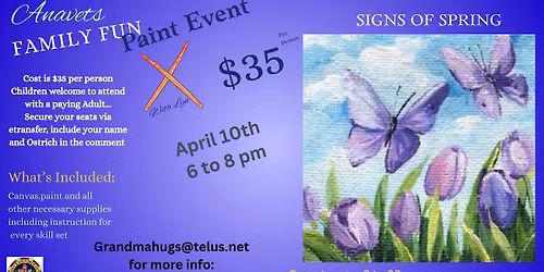 Signs of Spring Acrylic paint event