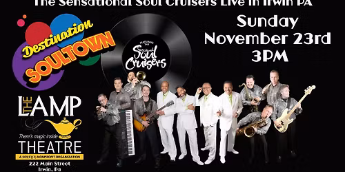 Soul Cruisers Destination Soultown Show in Irwin, Pa Sun. Nov. 23