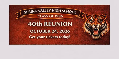 Spring Valley High School Class of 1986 40th Reunion