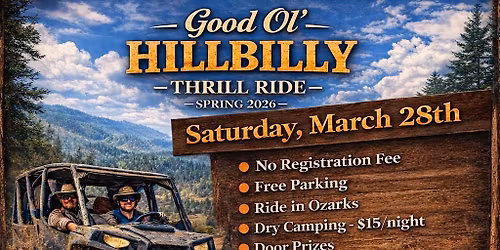 Good ‘Ol Hillbilly Thrill Ride - Spring 2026