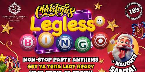 Legless 11 Bingo - With Naughty Santa