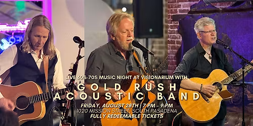 \u2728 Live Music Night at Visionarium with Gold Rush Acoustic Band \u2728
