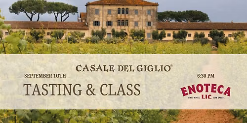 Casale del Giglio Wine Tasting & Masterclass