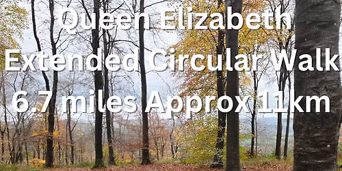 Extended Queen Elizabeth Park 6.7 Mile Walk Thursday 11th December