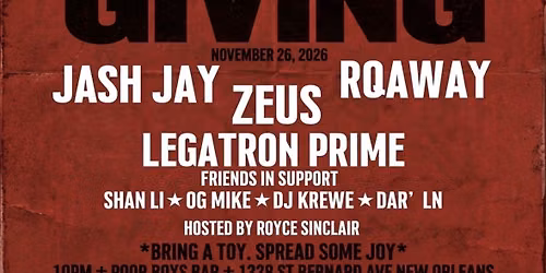 ZEUS AND FRIENDSGIVING