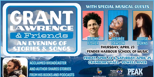 Grant Lawrence and Friends: an evening of stories and songs in Pender Harbour