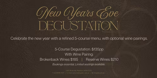 New Years Eve Degustation