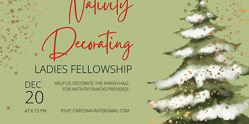 Ladies Fellowship - Nativity Decorating