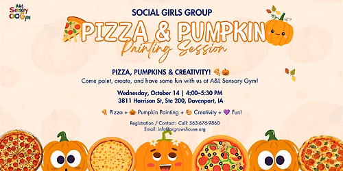 Social Girls Group: Pizza & Pumpkin Painting Session