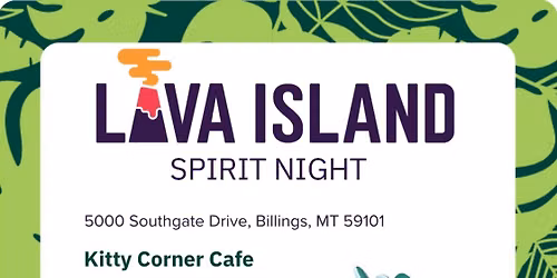 Lava Island fundraiser night for KCC