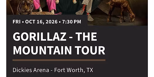 Gorillaz Fort Worth Tickets