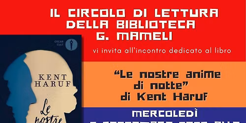 Appuntamento con il Circolo di Lettura della Biblioteca Goffredo Mameli