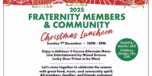 The Fraternity Members & Community Christmas Luncheon