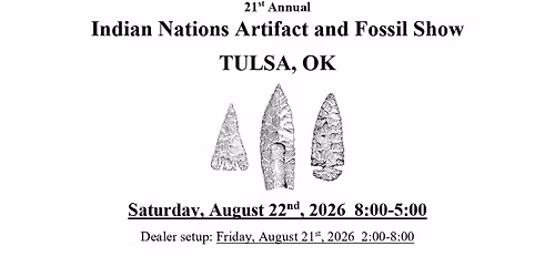 Indian nations artifact and fossil show
