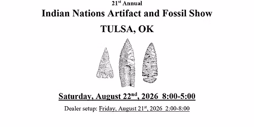 Indian nations artifact and fossil show