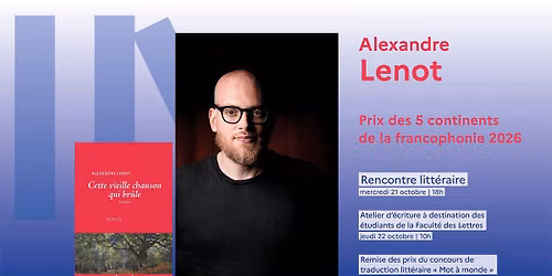 Alexandre LENOT la Cluj - Laureatul Premiului celor 5 continente ale francofoniei 2026