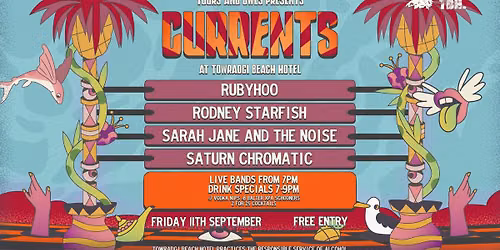 CURRENTS W\/ Rubyhoo \/\/ Rodney Starfish \/\/ Sarah Jane and The Noise \/\/ Saturn Chromatic