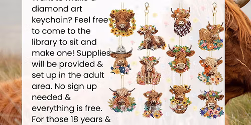 Highland Cow Diamond Art Craft Night