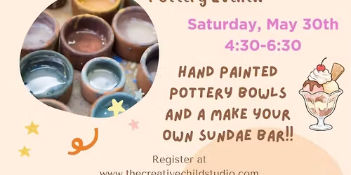 Ice Cream and Pottery Event