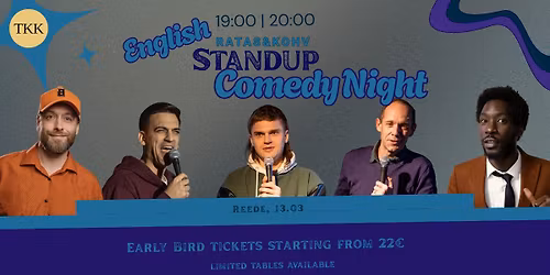 Standup Comedy Night I Tallinn Comedy Club I Ratas And Kohv
