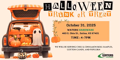 Waters Hardware Trunk or Treat!