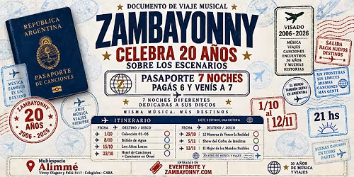 ZAMBAYONNY - PASAPORTE POR 7 SHOWS