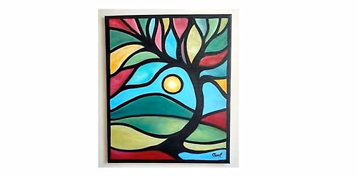 Colorful Faux Stained Glass Tree