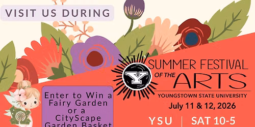 Youngstown CityScape Booth at the YSU 2026 Summer Festival of the Arts