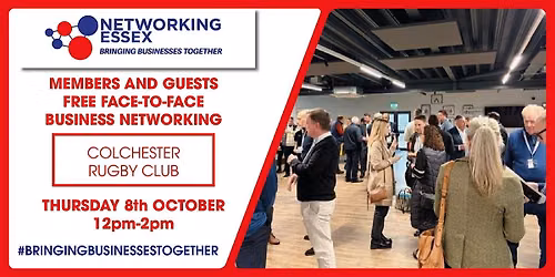 (FREE) Networking Essex Colchester Thursday 8th October 12pm-2pm