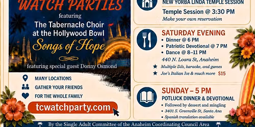 Single Adult 36+ Summer Kickoff - June 26-28 - Orange County, CA   Multiple Locations & Activities