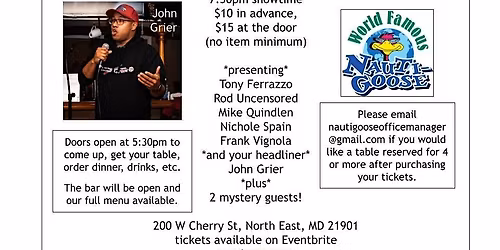 Comedy Night at The Goose