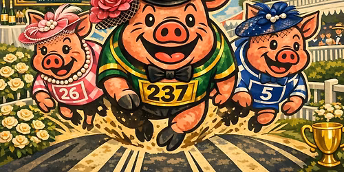 Ascot Pig Race - Pigs, Pearls & Purpose 