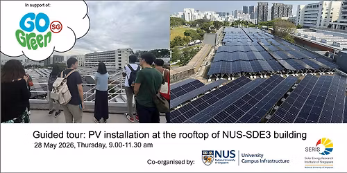 Guided tour: PV installation at the rooftop of NUS-SDE3 building