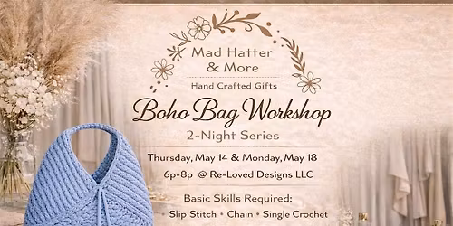 Boho Bag Workshop | 2-Night Series - Re-Loved Designs