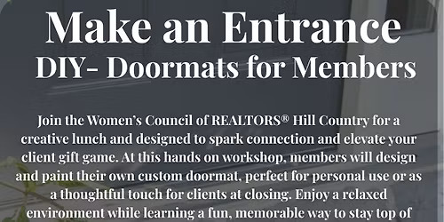 Make an Entrance DIY Member Doormat Mixer