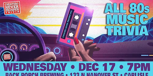 80s Music Trivia at Back Porch Brewing - Carlisle