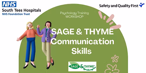 Sage and Thyme Communications Skills Workshop- Room 10, STRIVE