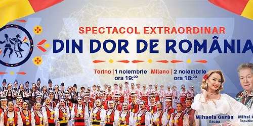 2 nov Milano - Spectacol "Din Dor de Romania"