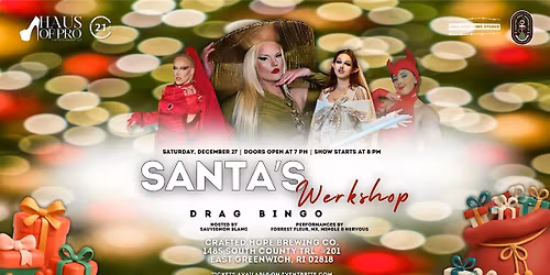 Santa's Werkshop Drag Bingo
