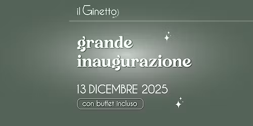 Grande Inaugurazione - il Ginetto gin e cicchetto