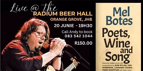 Poets, Wine & Song at Radium Beer Hall, Jhb