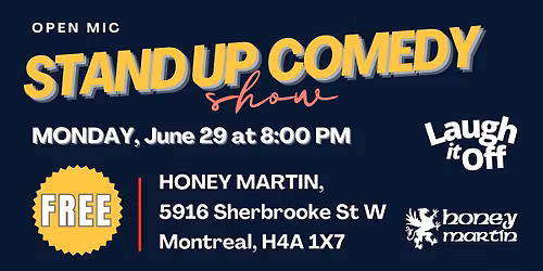 Laugh It Off! | FREE Stand-Up Comedy Show (In English) \u2013 June 29, 2026