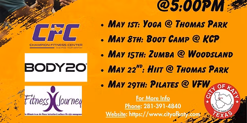 Get Fit May - Pilates in the Park