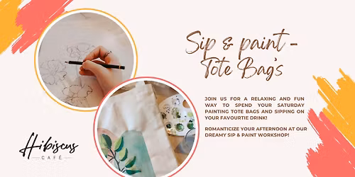 Sip & Paint Tote Bag Painting 
