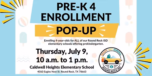 Pre-K 4 Enrollment Pop-Up