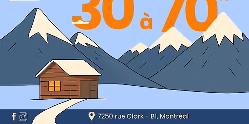 VENTE D\u2019ENTREP\u00d4T PLEIN AIR | 30 \u00e0 70%