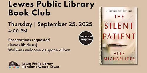 LPL Book Club | The Silent Patient