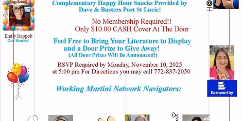 Martini Network Hosted By Dave & Busters, Sponsored By White Lotus Design Studio