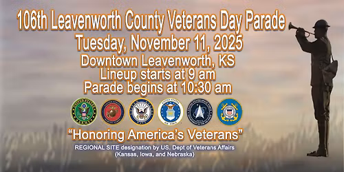 2025 106th Leavenworth County Veterans Day Parade in Leavenworth, KS