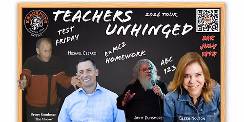 TEACHERS UNHINGED COMEDY SHOW AT KRACKPOTS COMEDY CLUB, MASSILLON